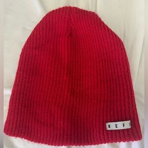 Red Neff Beanie pacsun